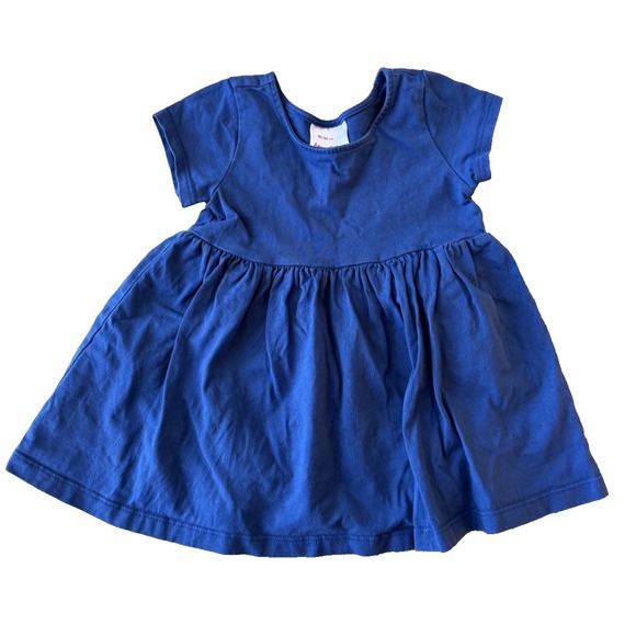 Hanna Andersson Other - Hanna Andersson Toddler Girls Navy Blue Short Sleeve Dress 100% Cotton Sz 2T‎